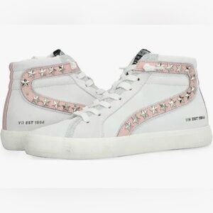 VINTAGE HAVANA GADOL HIGH 16 Grey Suede/Baby Pink NWT AND BOX 7.5